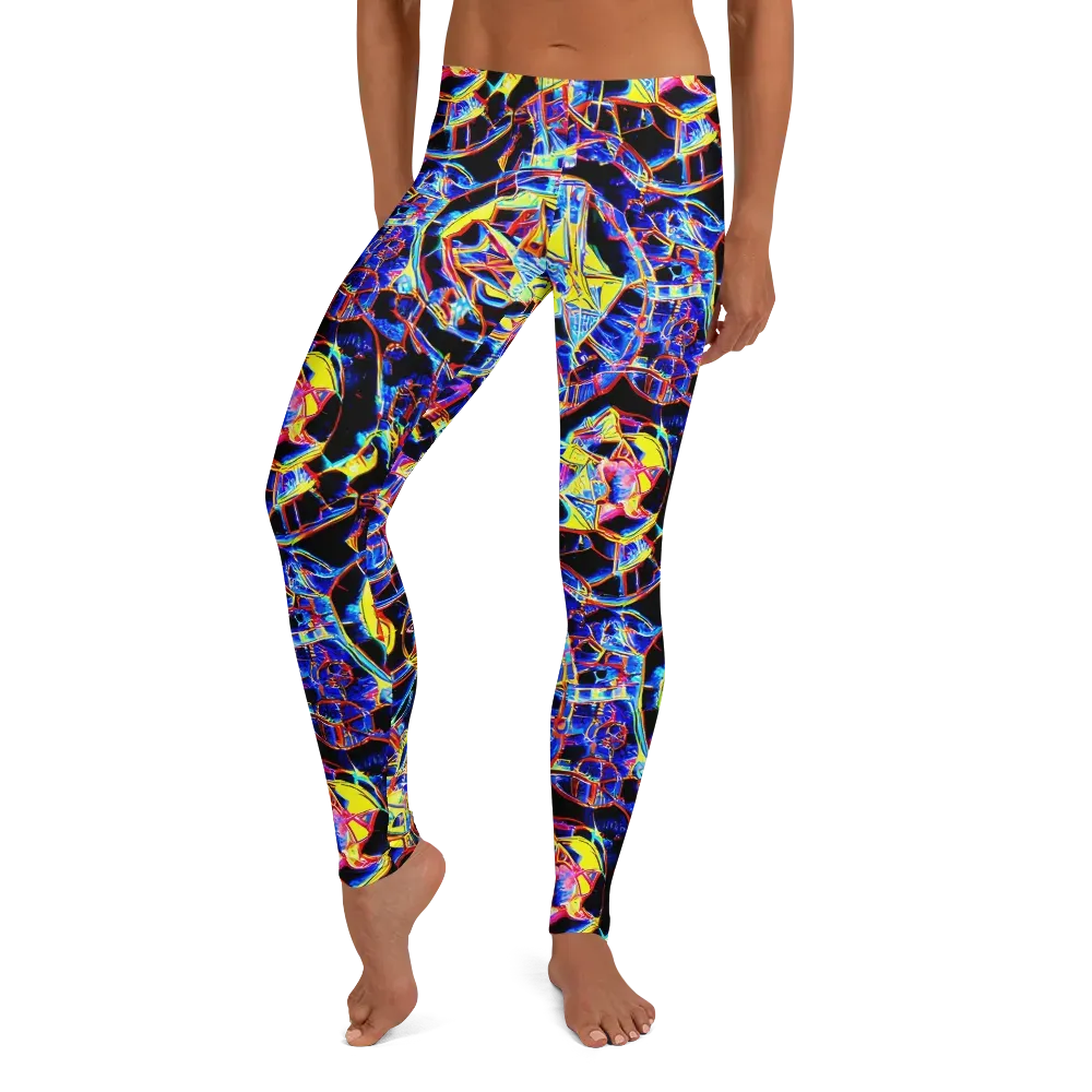 Futurist Frenzy on Leggings — Front