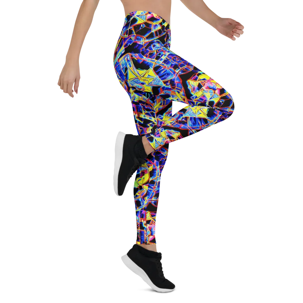 Futurist Frenzy on Leggings — Right