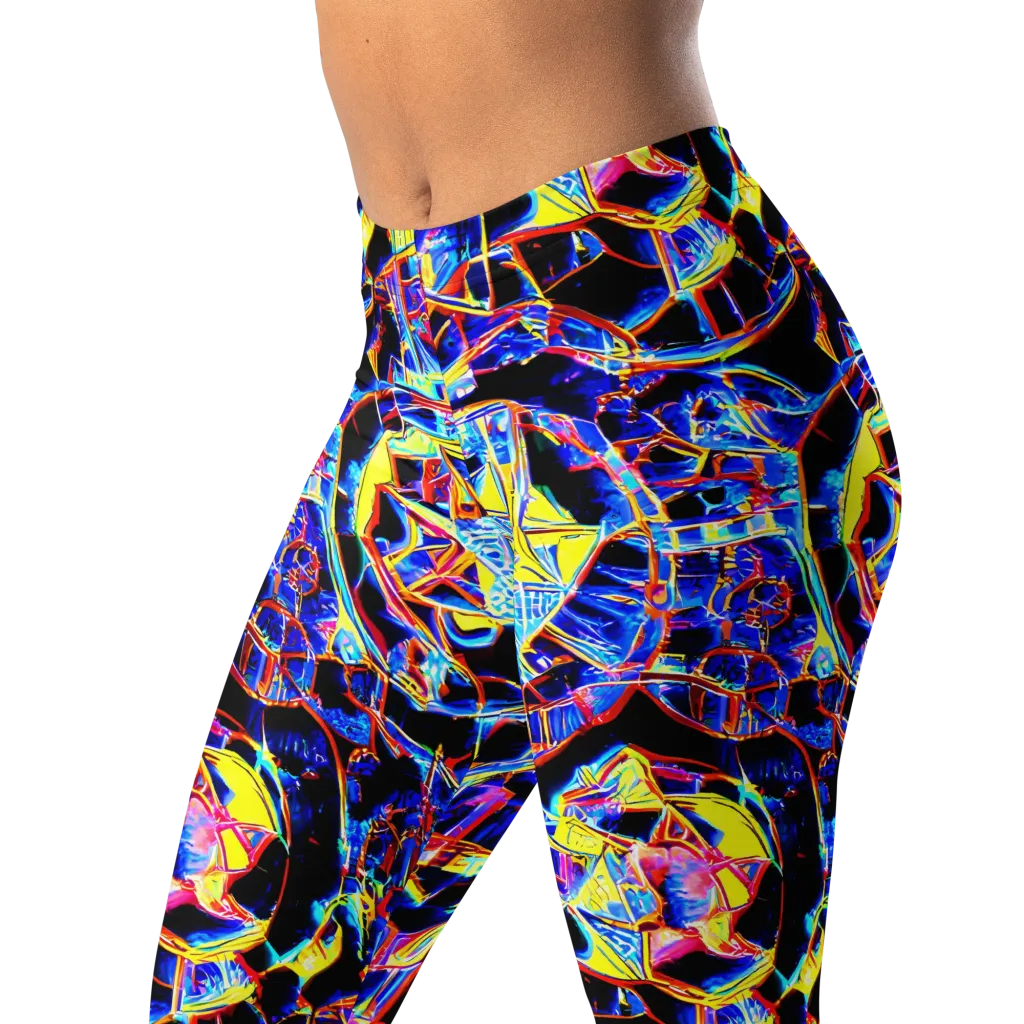Futurist Frenzy on Leggings — Left Front