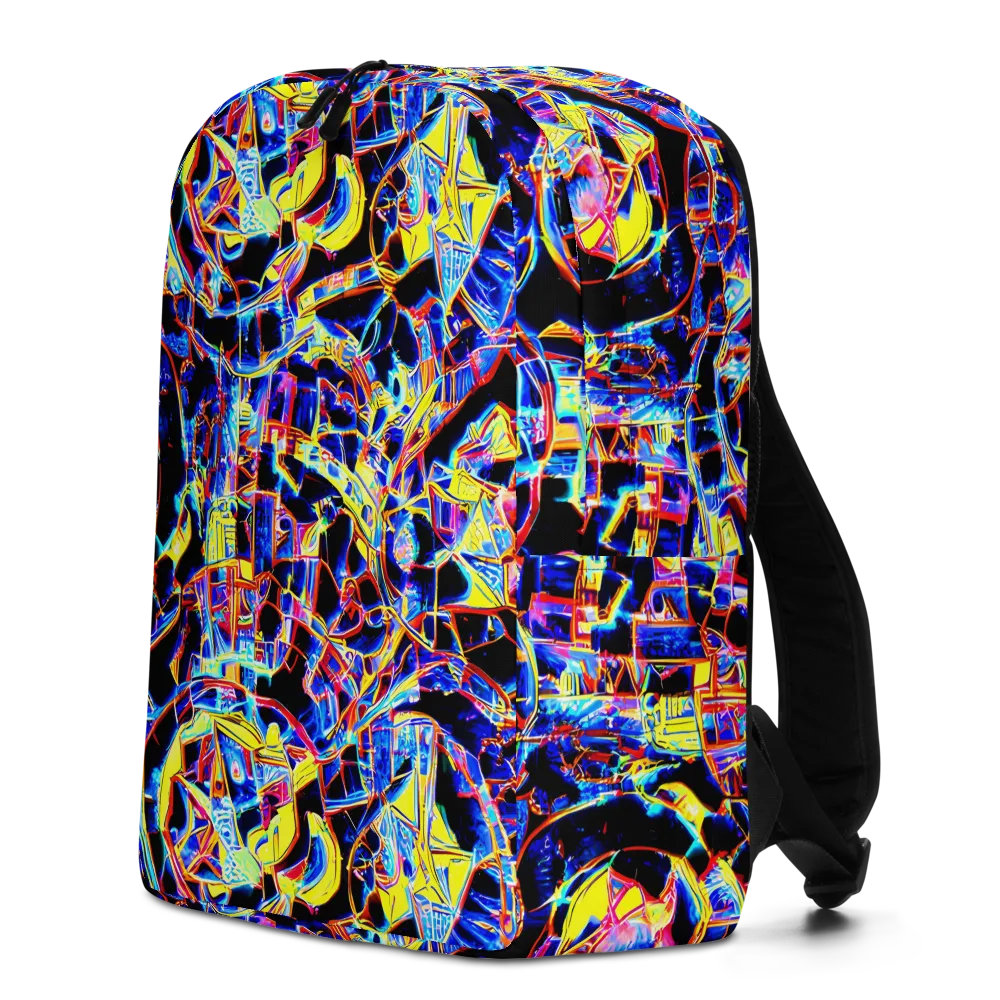 Futurist Frenzy on Minimalist Backpack — Left