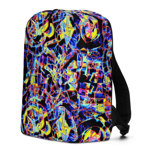 Futurist Frenzy on a Minimalist Backpack