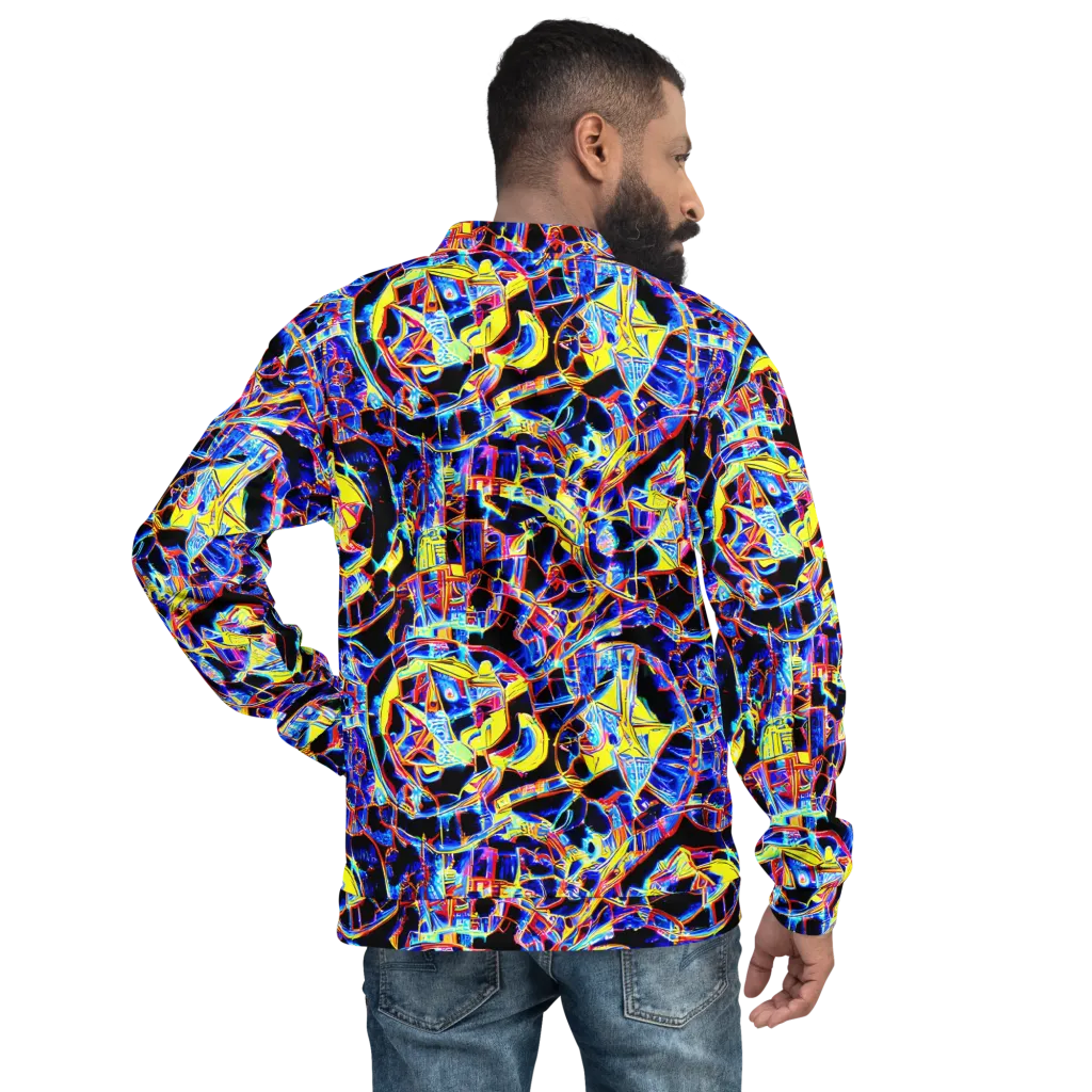 Futurist Frenzy on Bomber Jacket — Back
