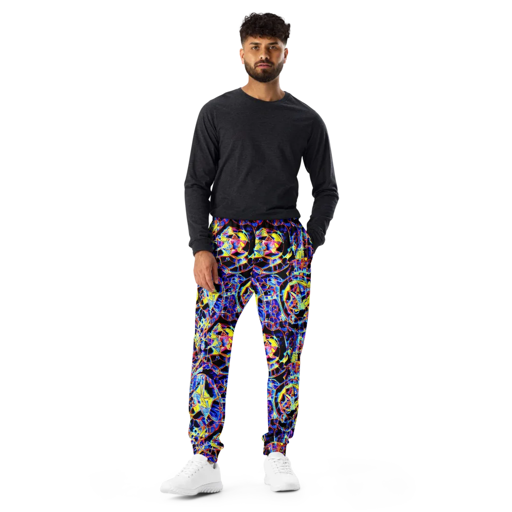 Futurist Frenzy on Men's Joggers — Front