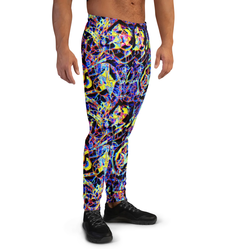 Futurist Frenzy on Men's Joggers — Right