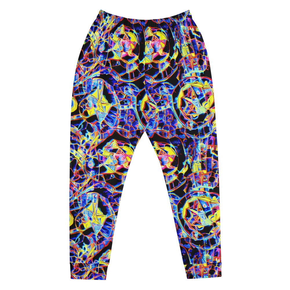 Futurist Frenzy on Men's Joggers — Front