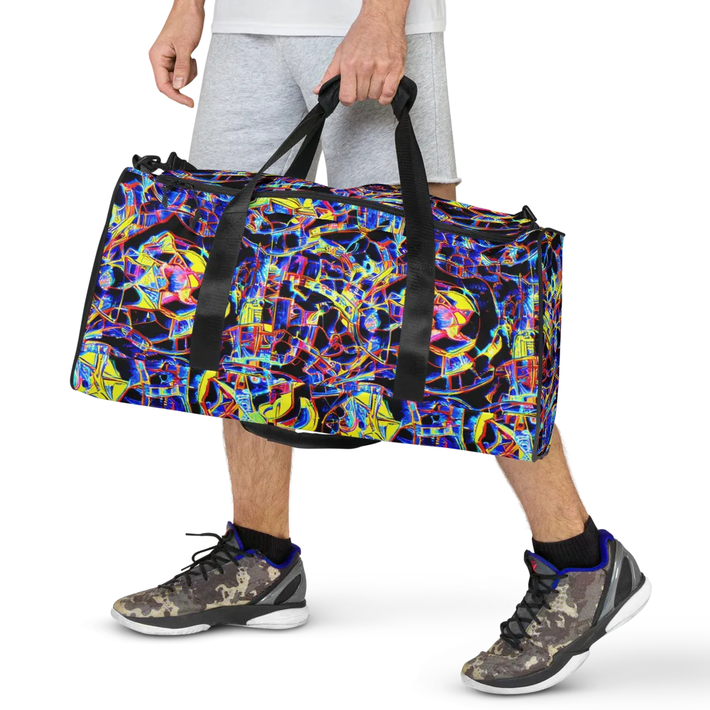 Futurist Frenzy on Duffle Bag — Front