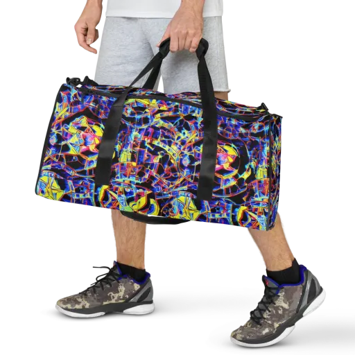 Futurist Frenzy on a Duffle Bag