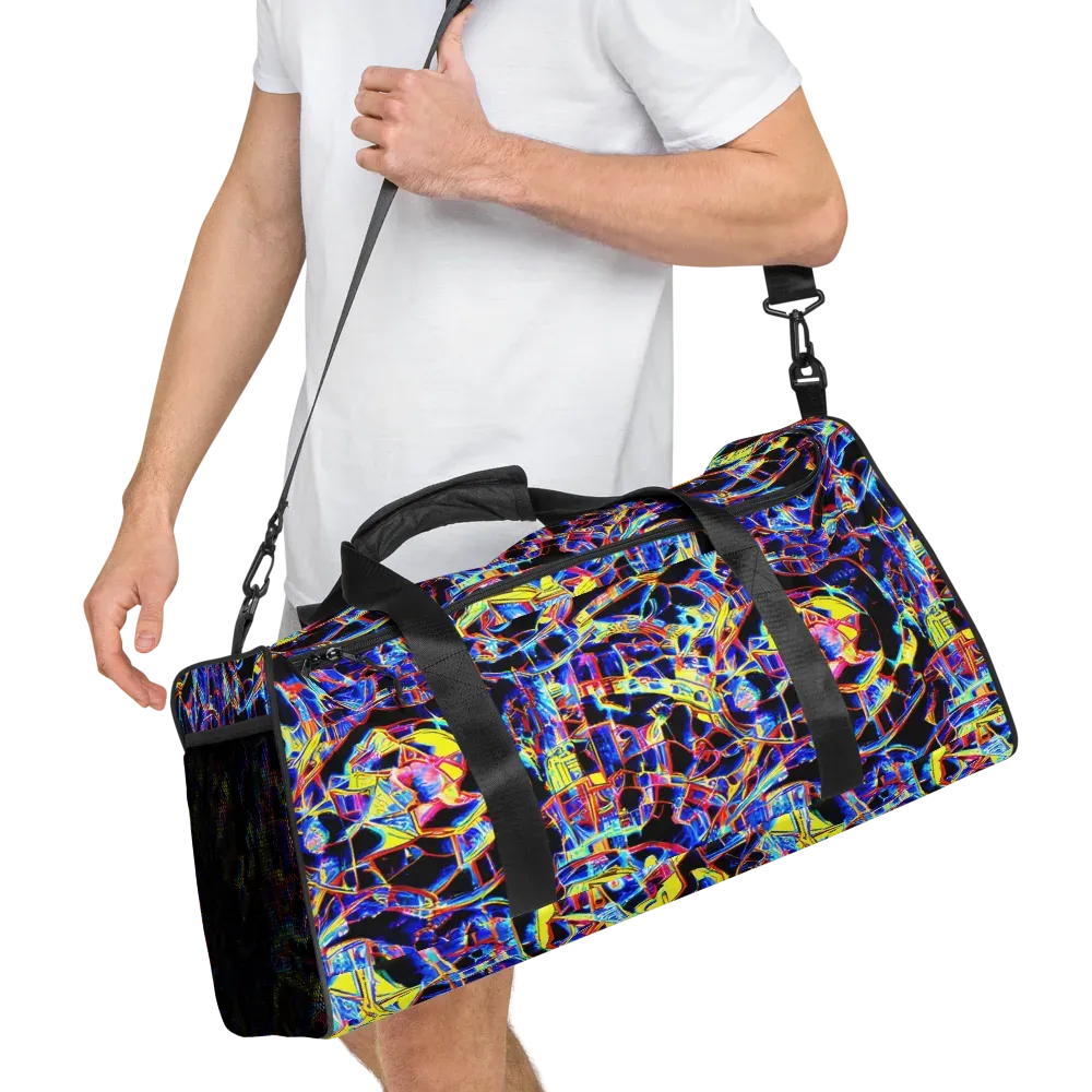 Futurist Frenzy on Duffle Bag — Right Front