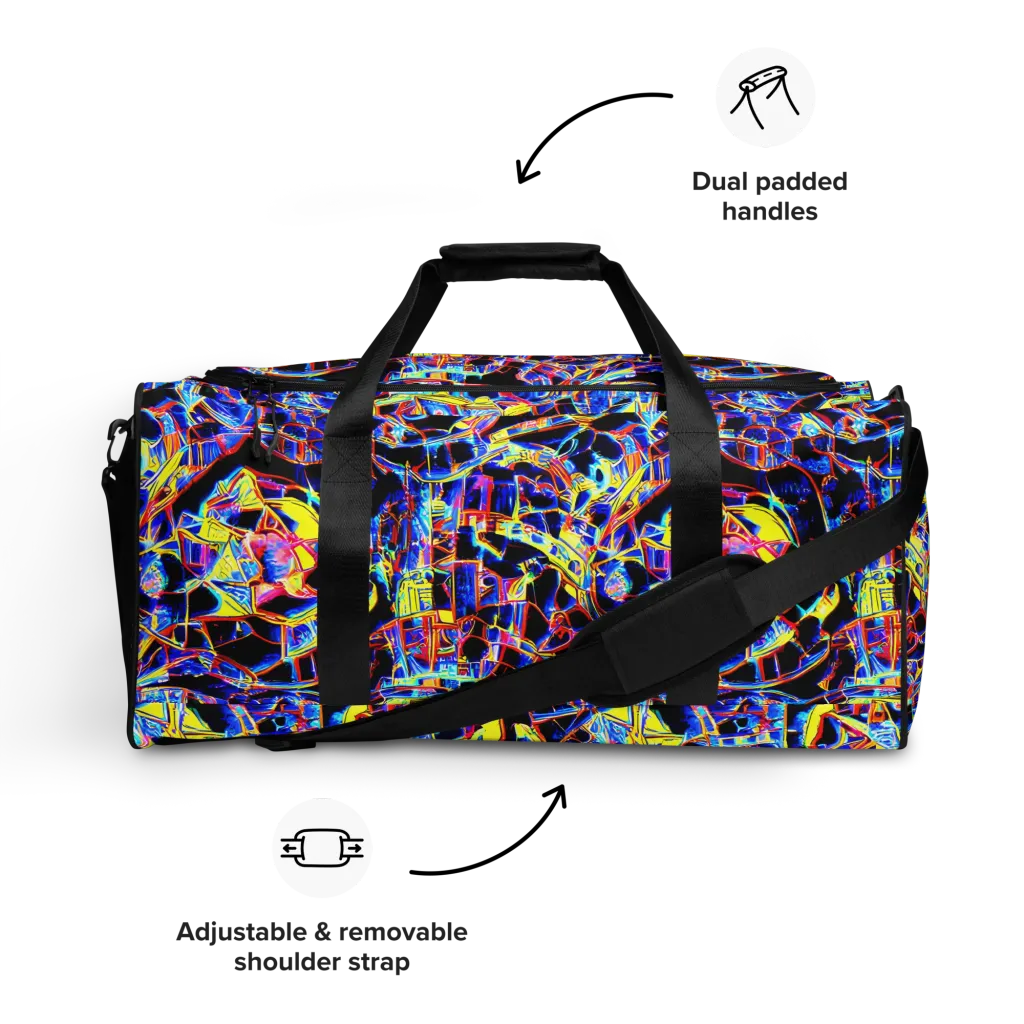 Futurist Frenzy on Duffle Bag — Front