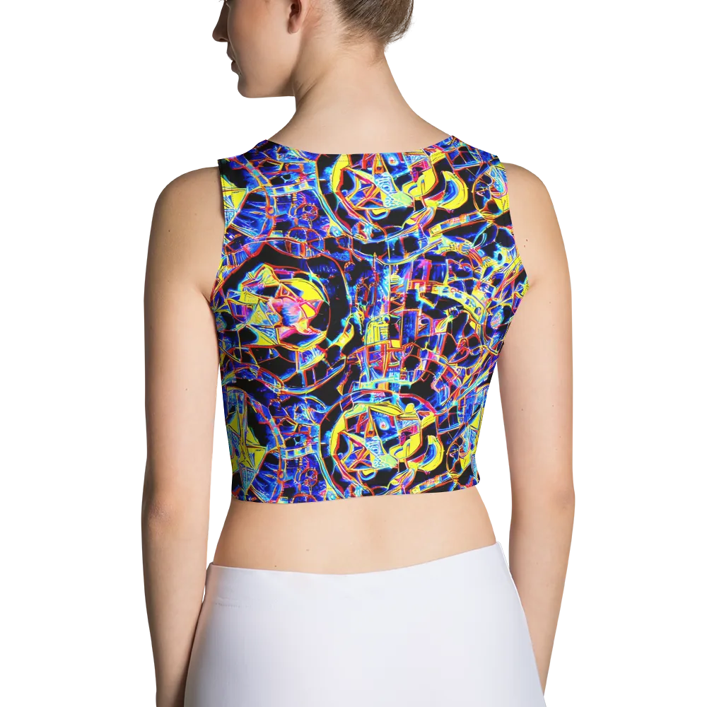 Futurist Frenzy on Crop Top — Back