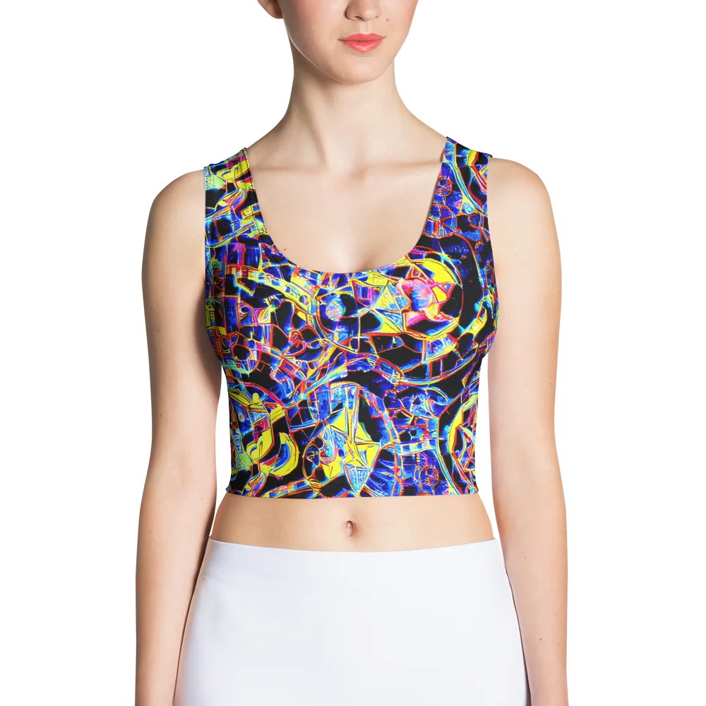 Futurist Frenzy on Crop Top — Front