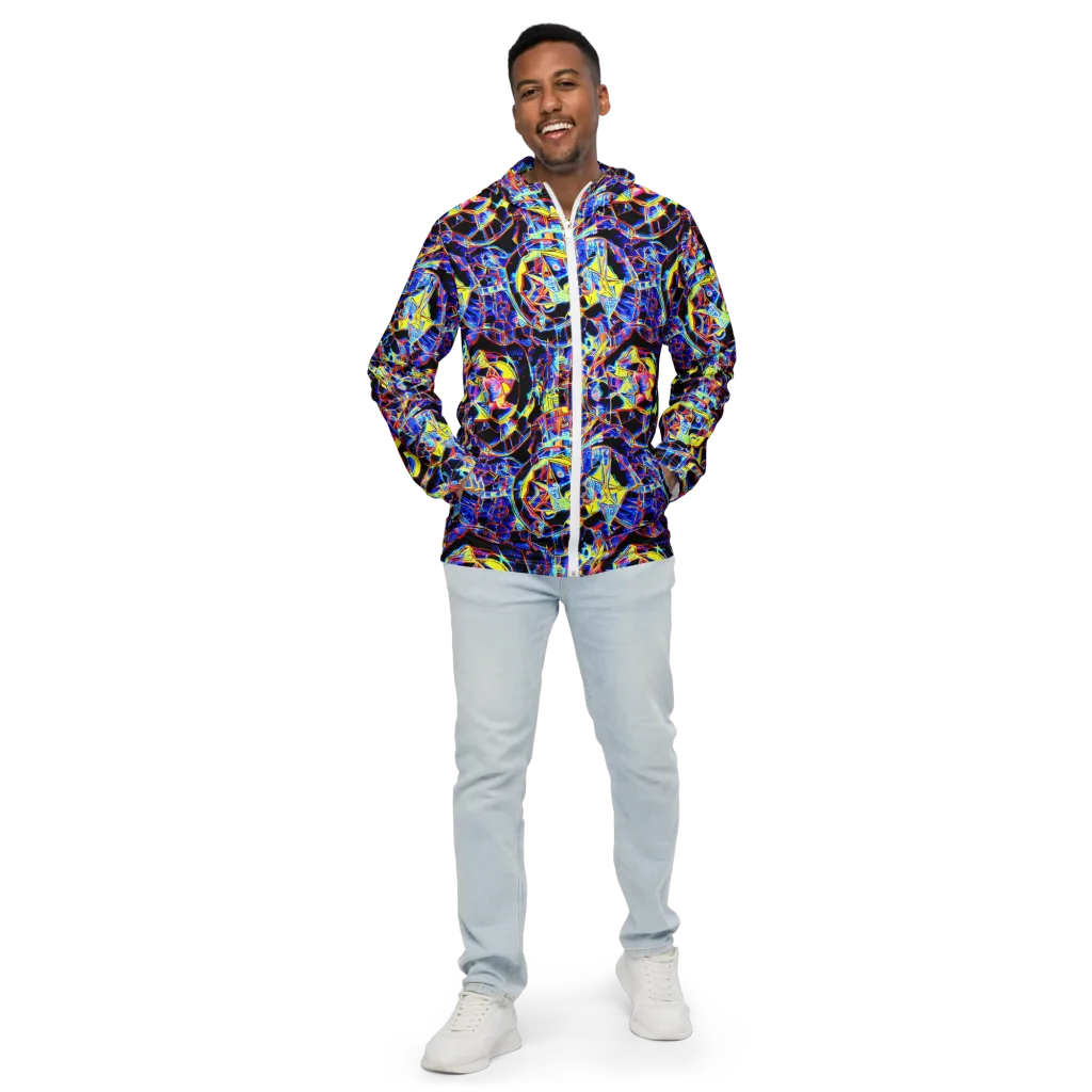 Futurist Frenzy on Men's Windbreaker — Front