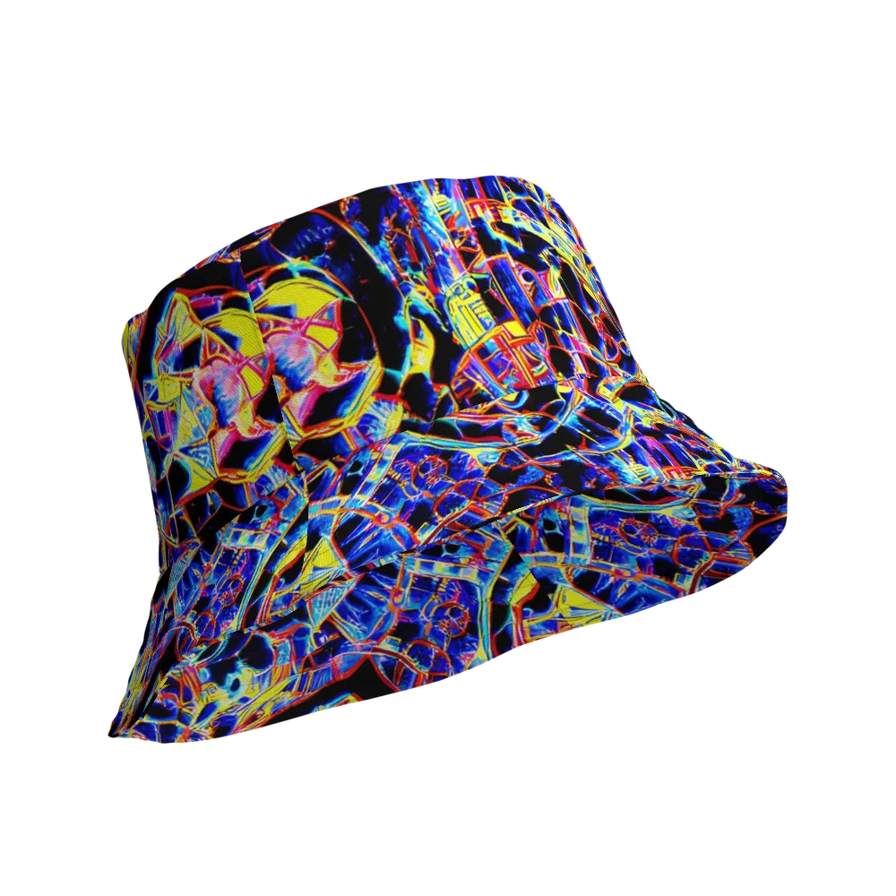 Futurist Frenzy on Reversible Bucket Hat — Product details Outside