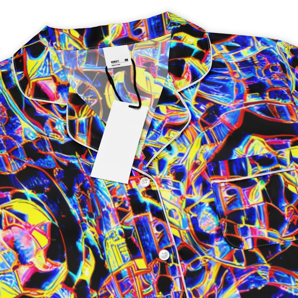Futurist Frenzy on Women's Short Sleeve Pajama Top — Product details