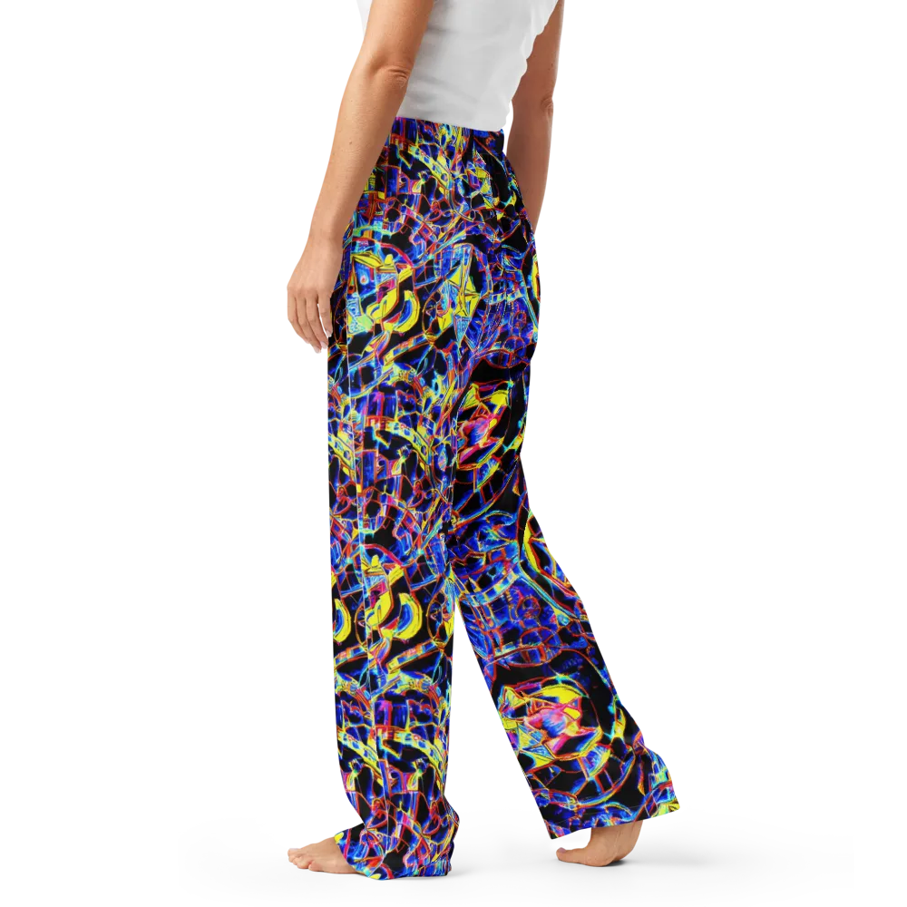 Futurist Frenzy on Women's Pajama Pants — Left
