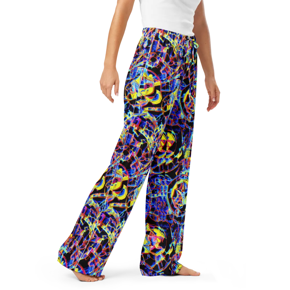 Futurist Frenzy on Women's Pajama Pants — Right Front