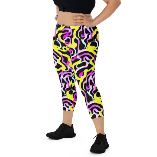 Laser Loops on a Capri Leggings