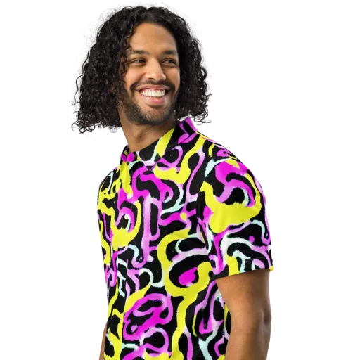 Laser Loops on a Men's Slim Fit Polo Shirt