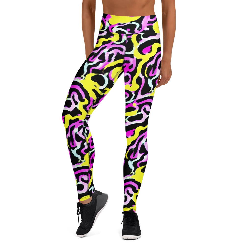 Laser Loops on Yoga Leggings — Front