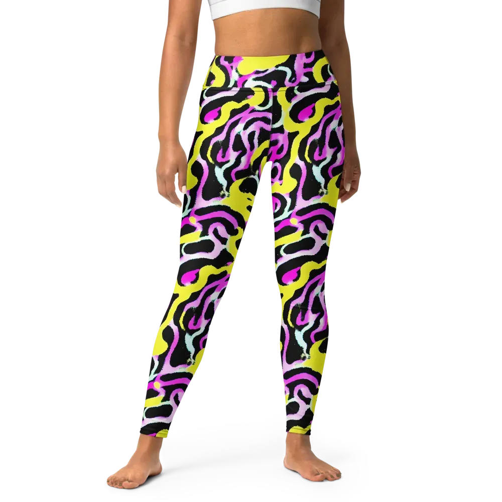 Laser Loops on Yoga Leggings — Front
