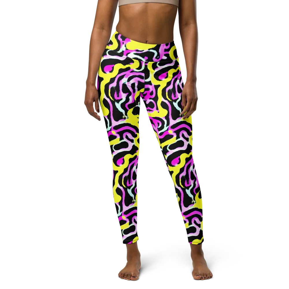Laser Loops on Yoga Leggings — Front