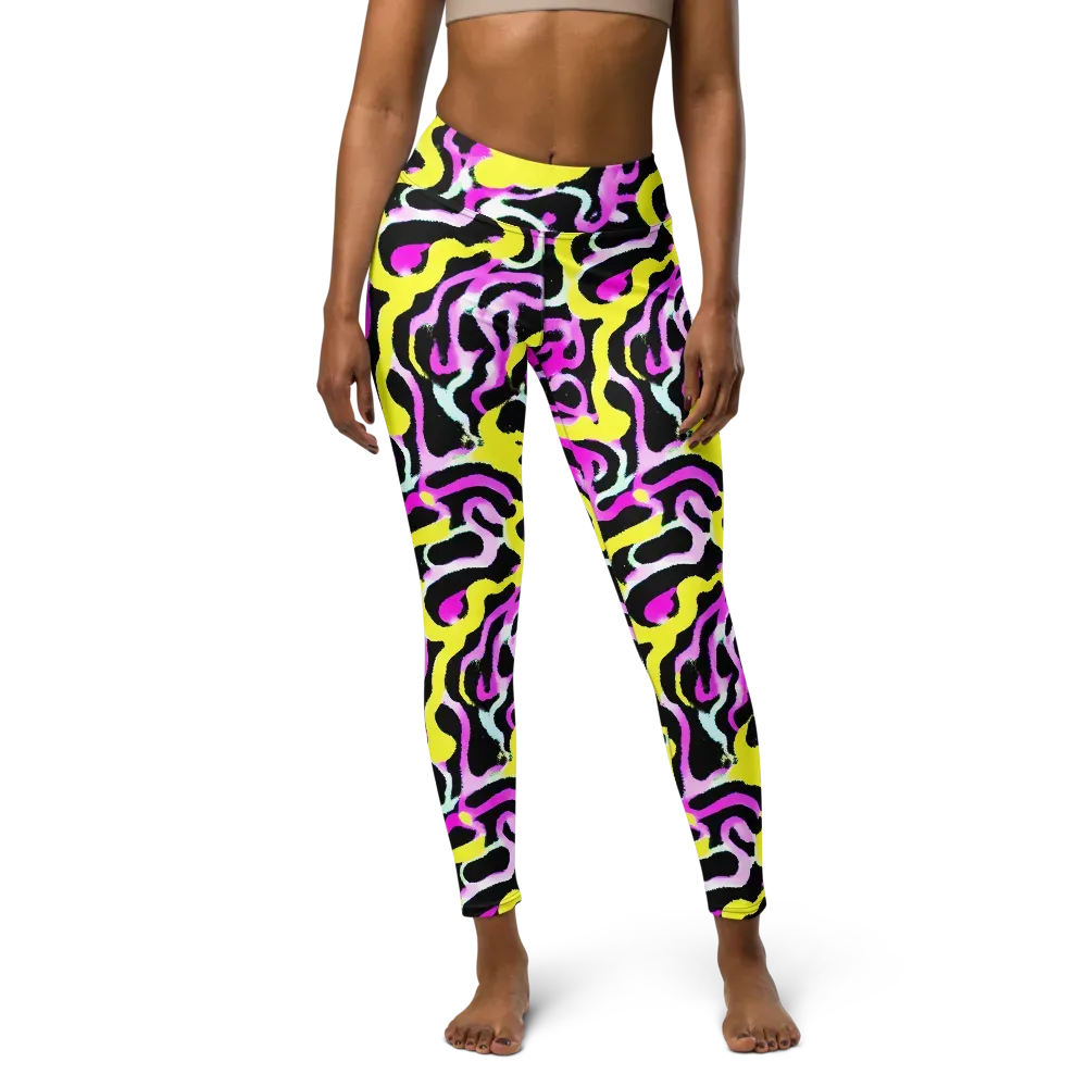 Laser Loops on Yoga Leggings — Front
