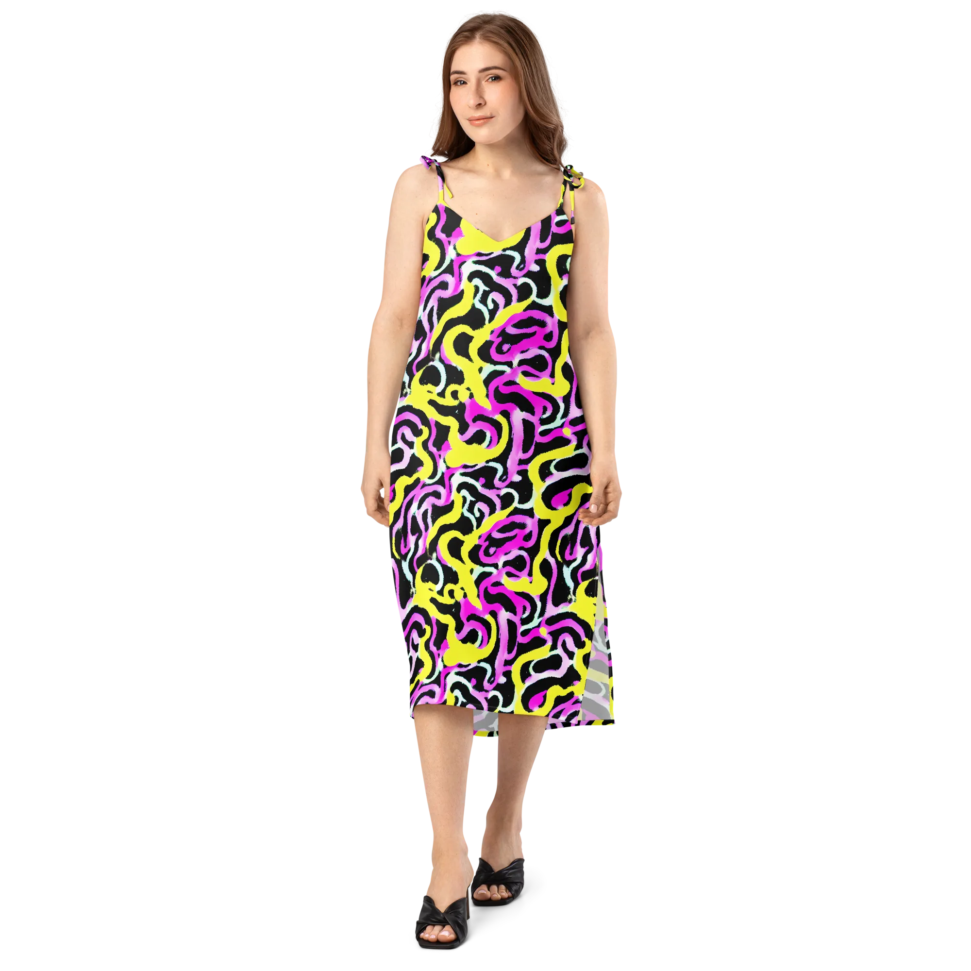 Laser Loops on Slip Dress — Front