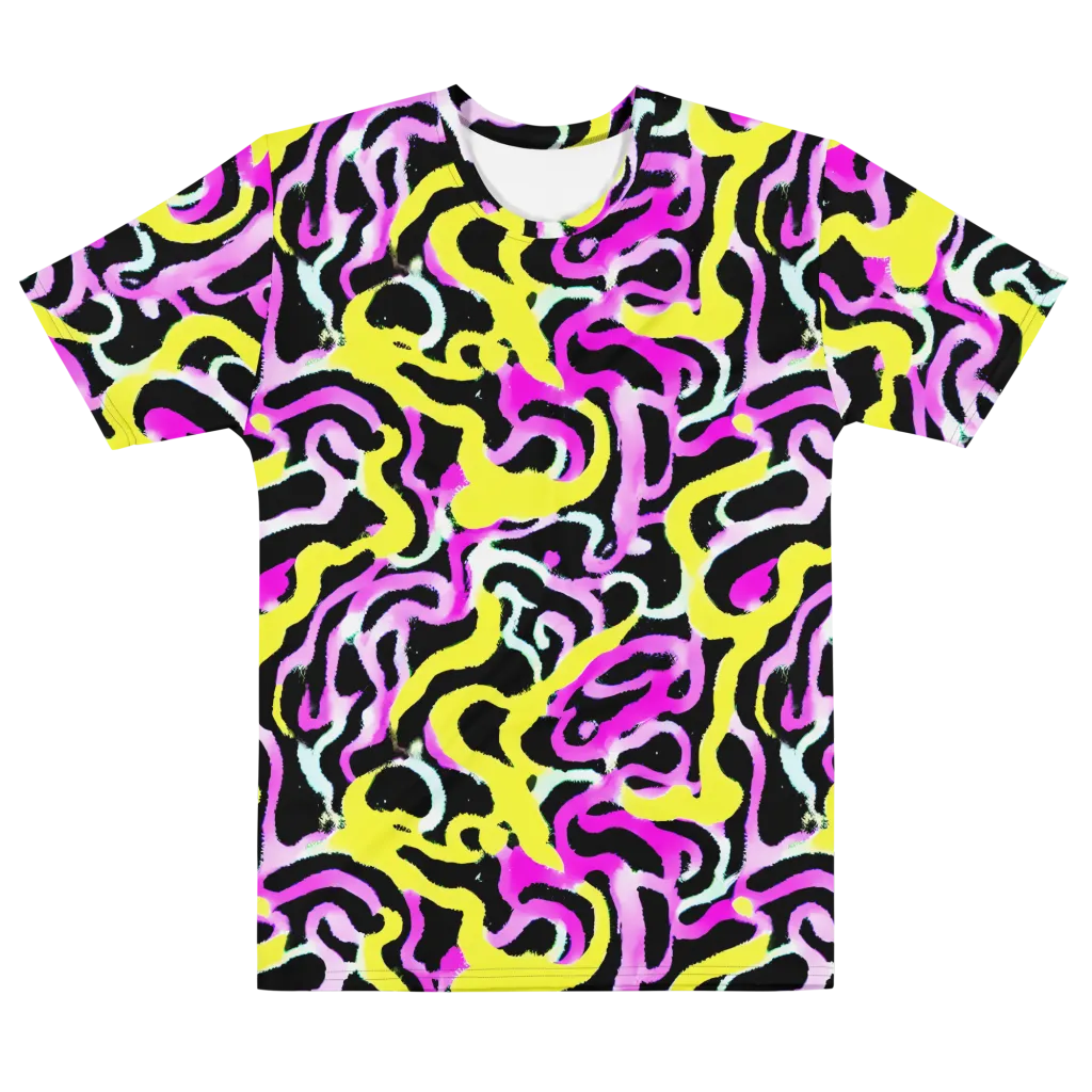 Laser Loops on Men's Cotton Crew Neck T-Shirt — Front