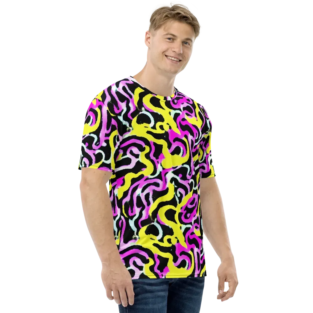 Laser Loops on Men's Crew Neck T-Shirt — Right