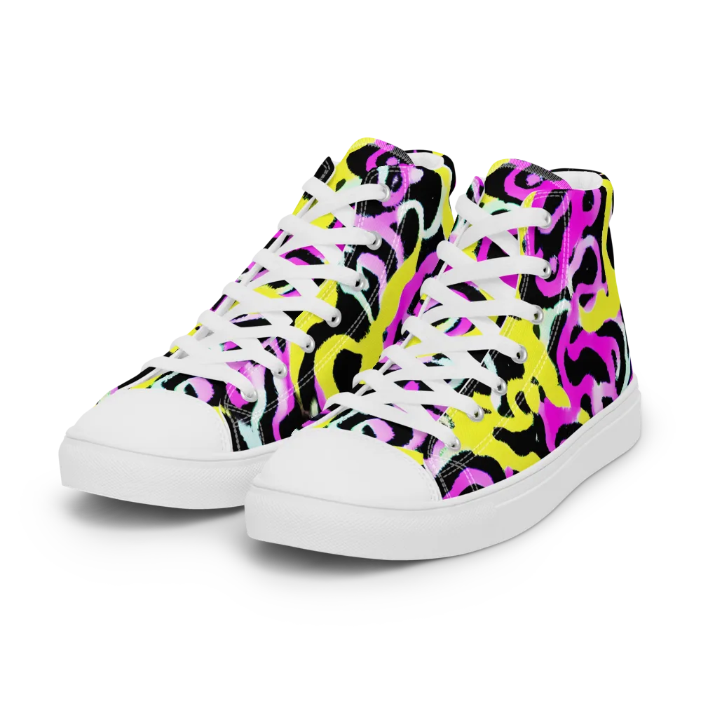 Laser Loops on Women's High Top Canvas Shoes — Left Front