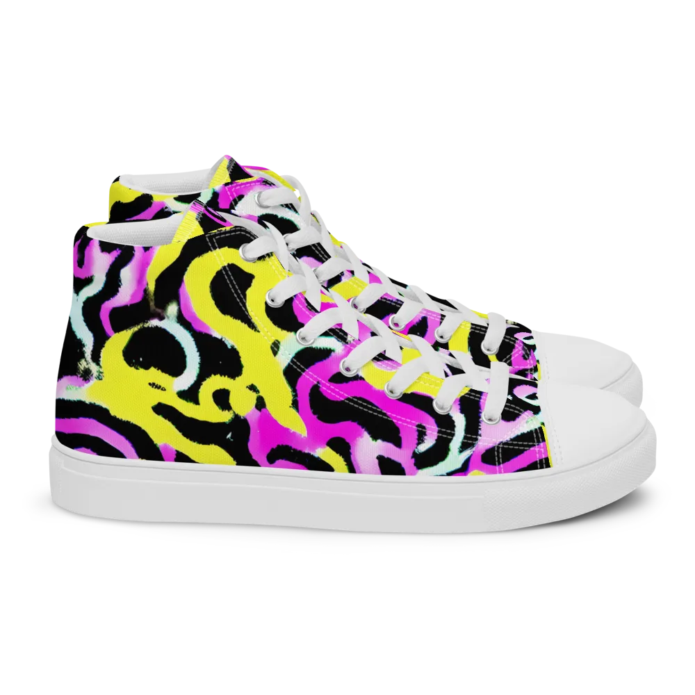 Laser Loops on Women's High Top Canvas Shoes — Right