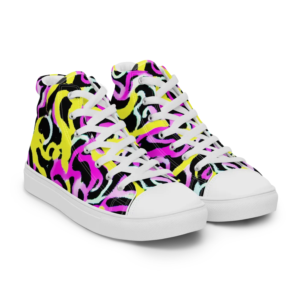 Laser Loops on Women's High Top Canvas Shoes — Right Front