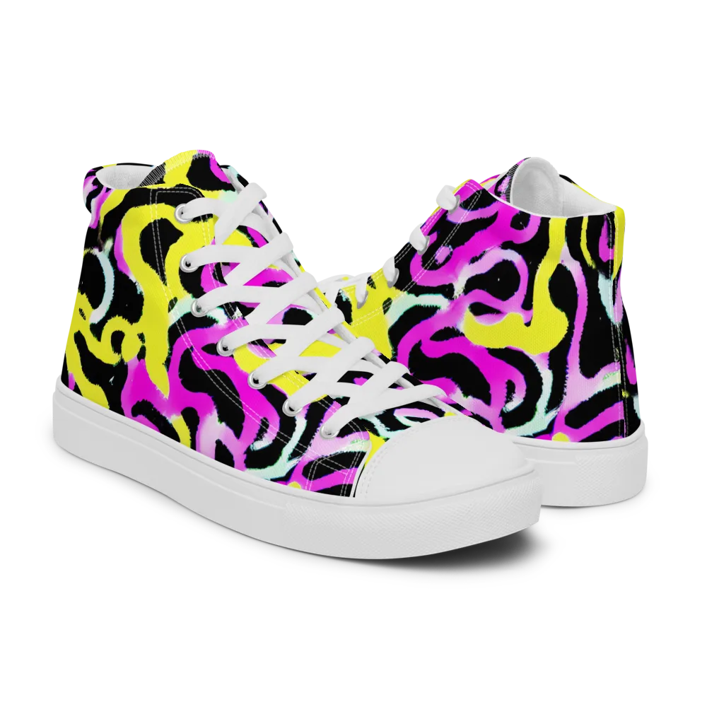 Laser Loops on Women's High Top Canvas Shoes — Right