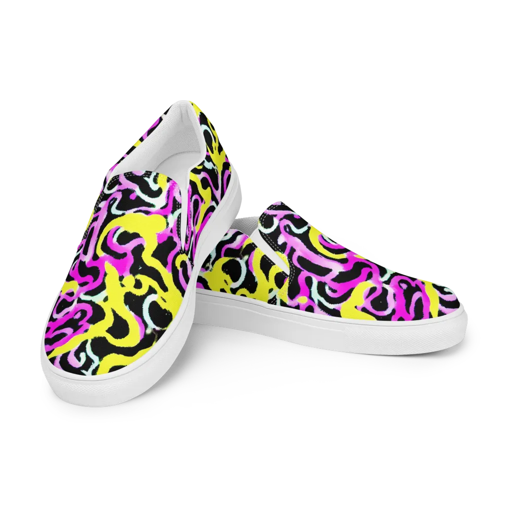 Laser Loops on Men's Slip-On Canvas Shoes — Left Front