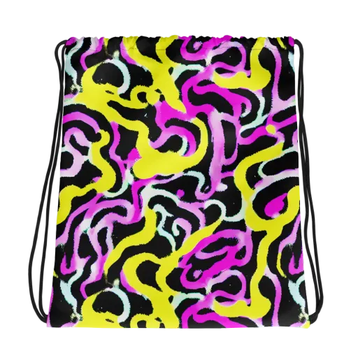 Laser Loops on a Drawstring Bag