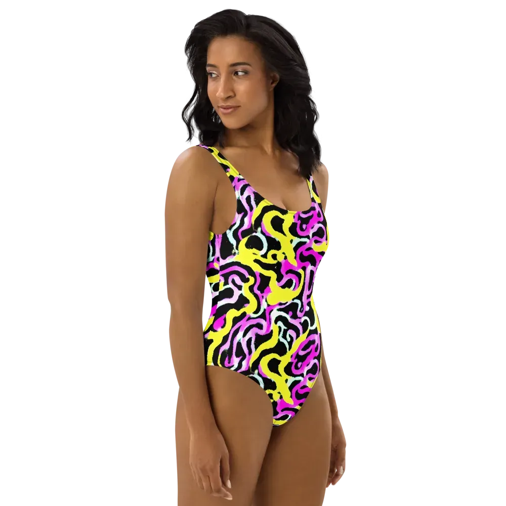 Laser Loops on One-Piece Swimsuit — Right