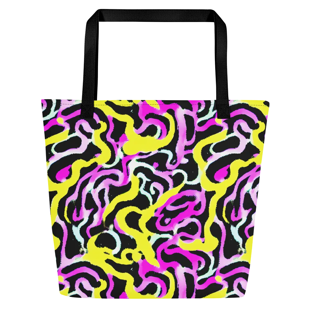 Laser Loops on Large Tote Bag W/ Pocket — Front
