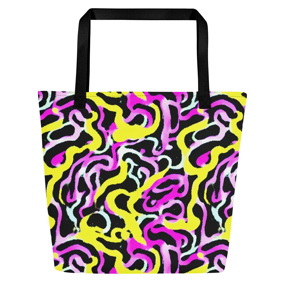 Laser Loops on Large Tote Bag W/ Pocket — Front