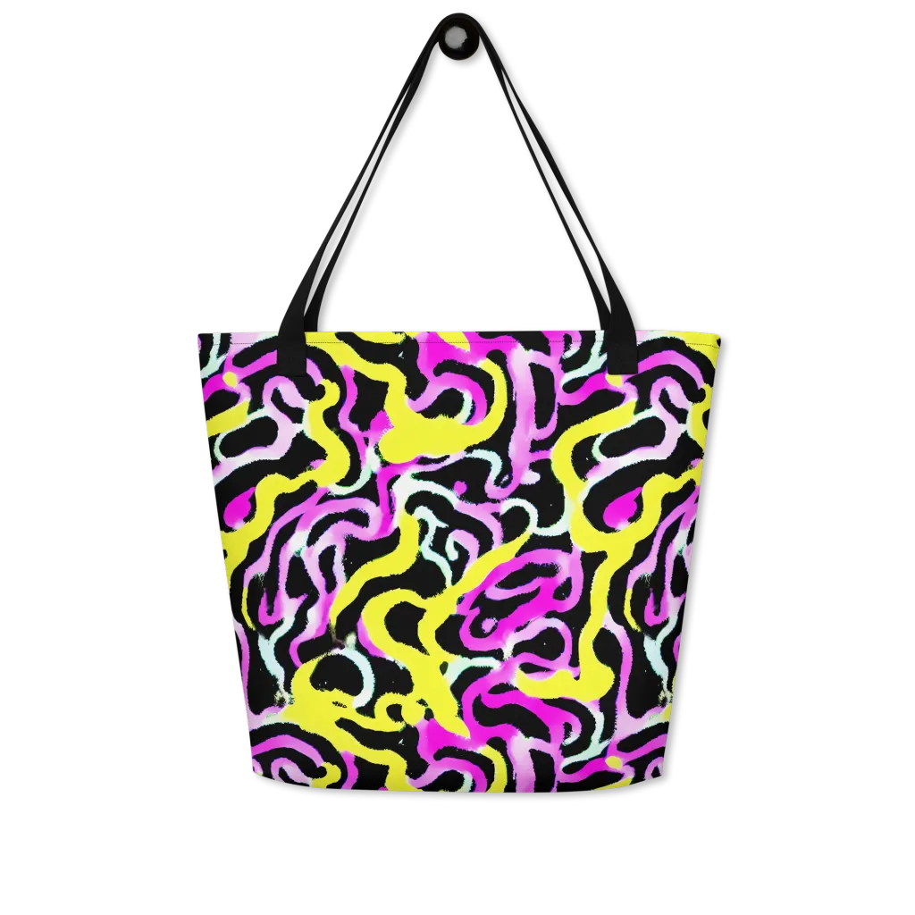 Laser Loops on Large Tote Bag W/ Pocket — Front