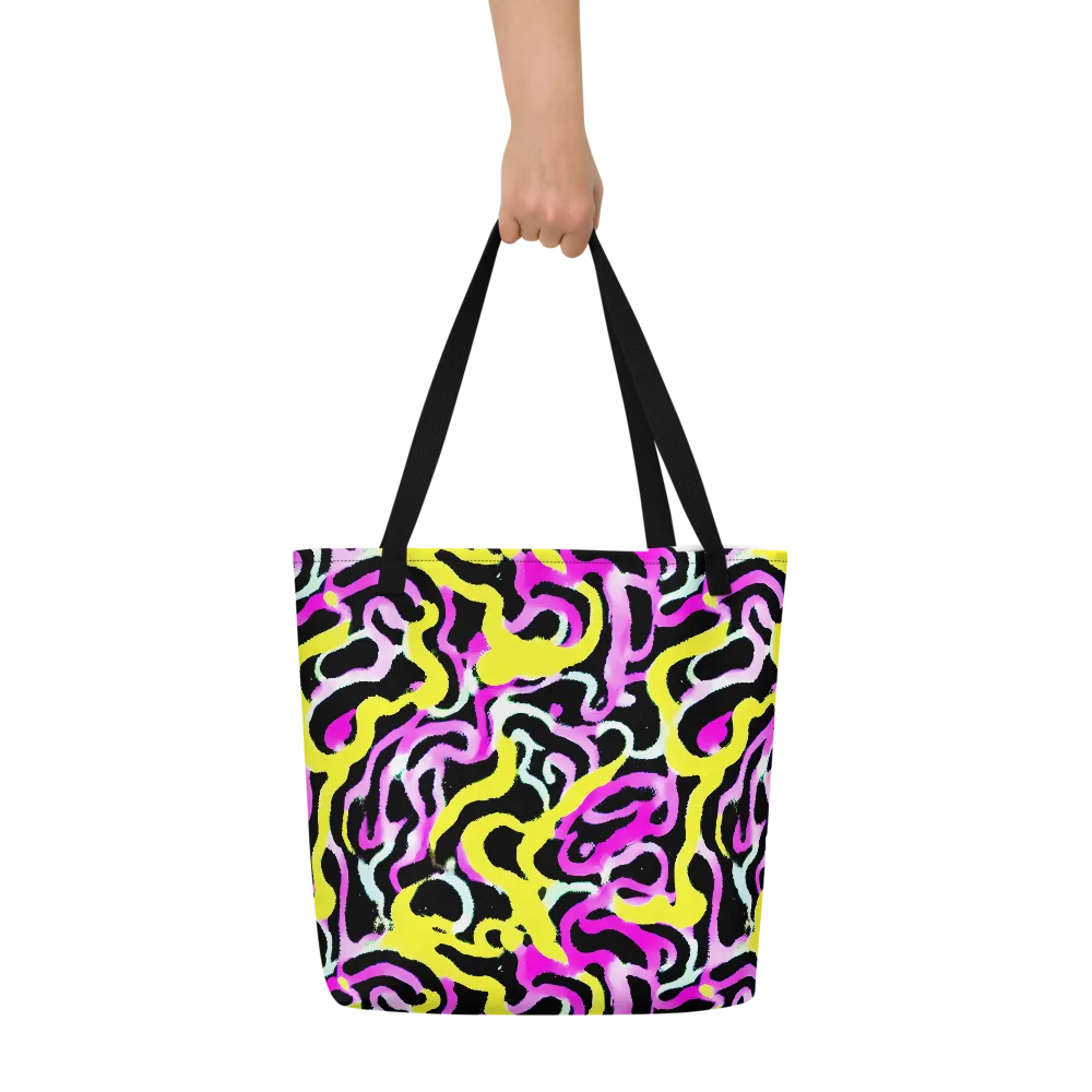 Laser Loops on Large Tote Bag W/ Pocket — Front