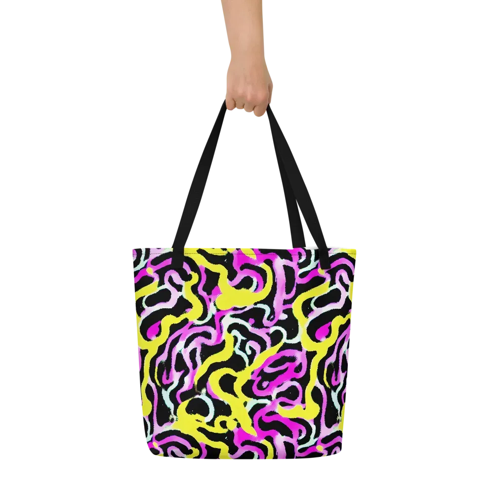 Laser Loops on Large Tote Bag W/ Pocket — Front