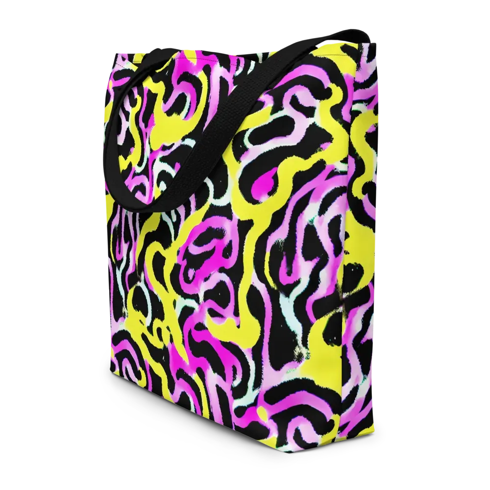 Laser Loops on Large Tote Bag W/ Pocket — Front