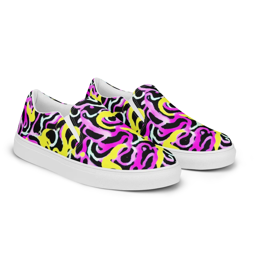Laser Loops on Women's Slip-On Canvas Shoes — Right Front
