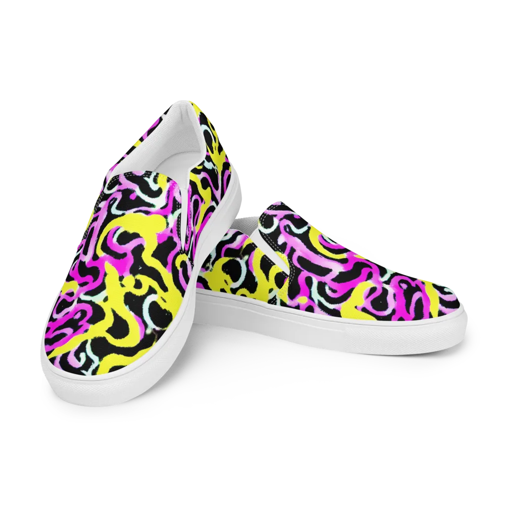 Laser Loops on Women's Slip-On Canvas Shoes — Left Front