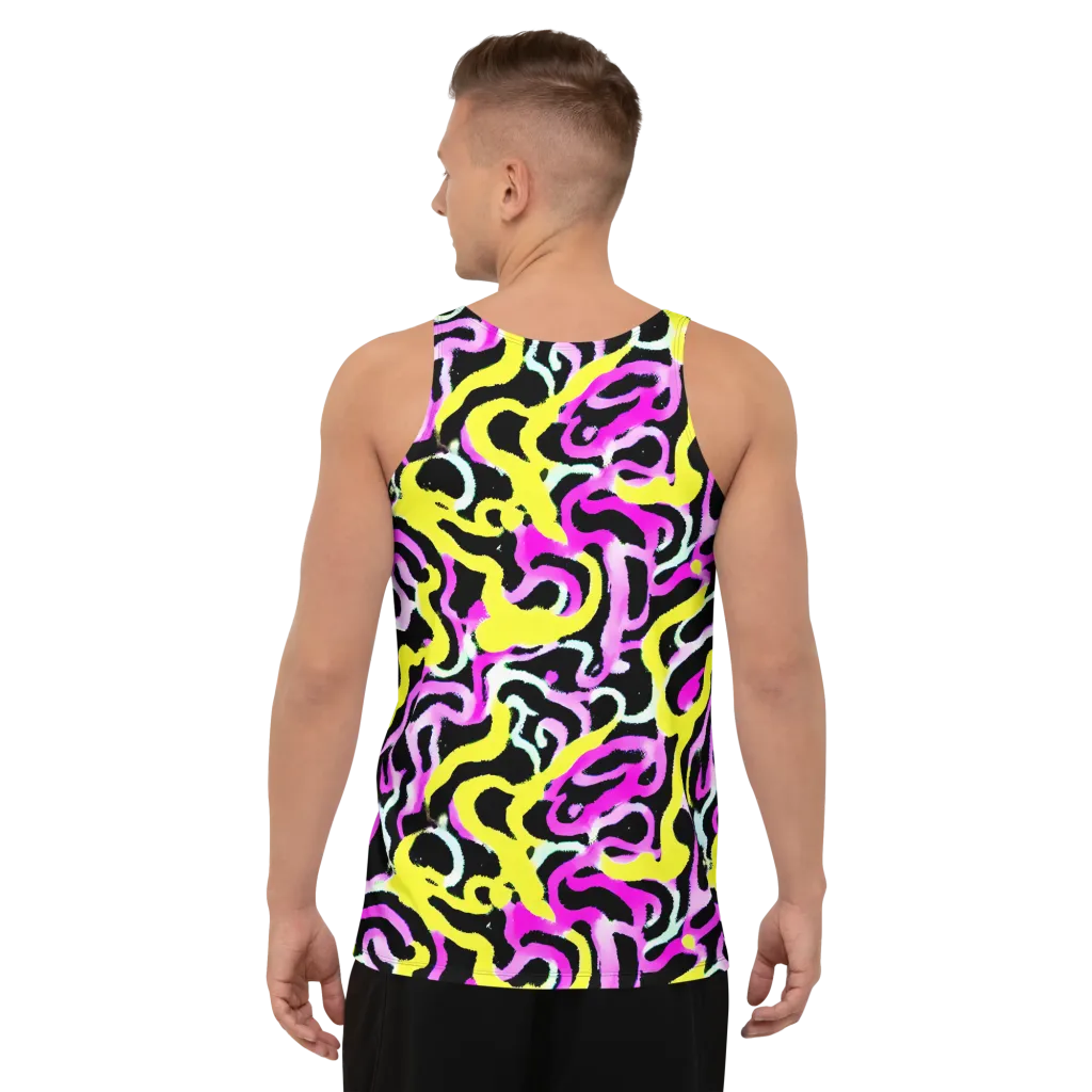 Laser Loops on Men's Tank Top — Back