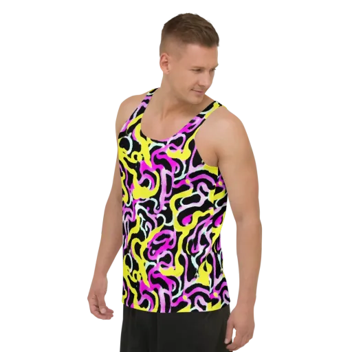 Laser Loops on a Men's Tank Top