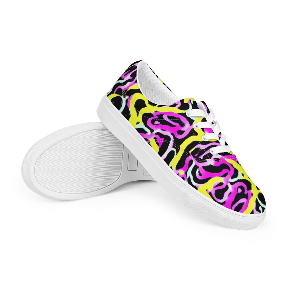 Laser Loops on Men's Lace-Up Canvas Shoes — Right Front