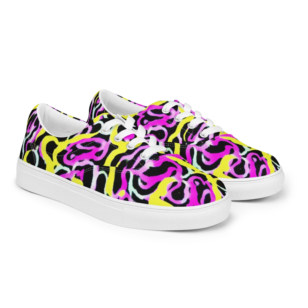 Laser Loops on Men's Lace-Up Canvas Shoes — Right Front