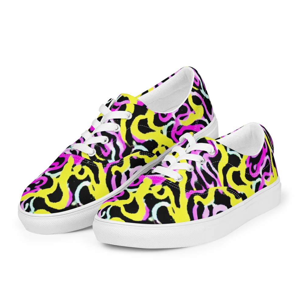 Laser Loops on Men's Lace-Up Canvas Shoes — Left Front