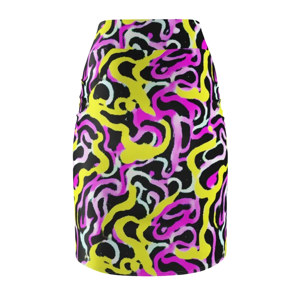 Laser Loops on Pencil Skirt — Back